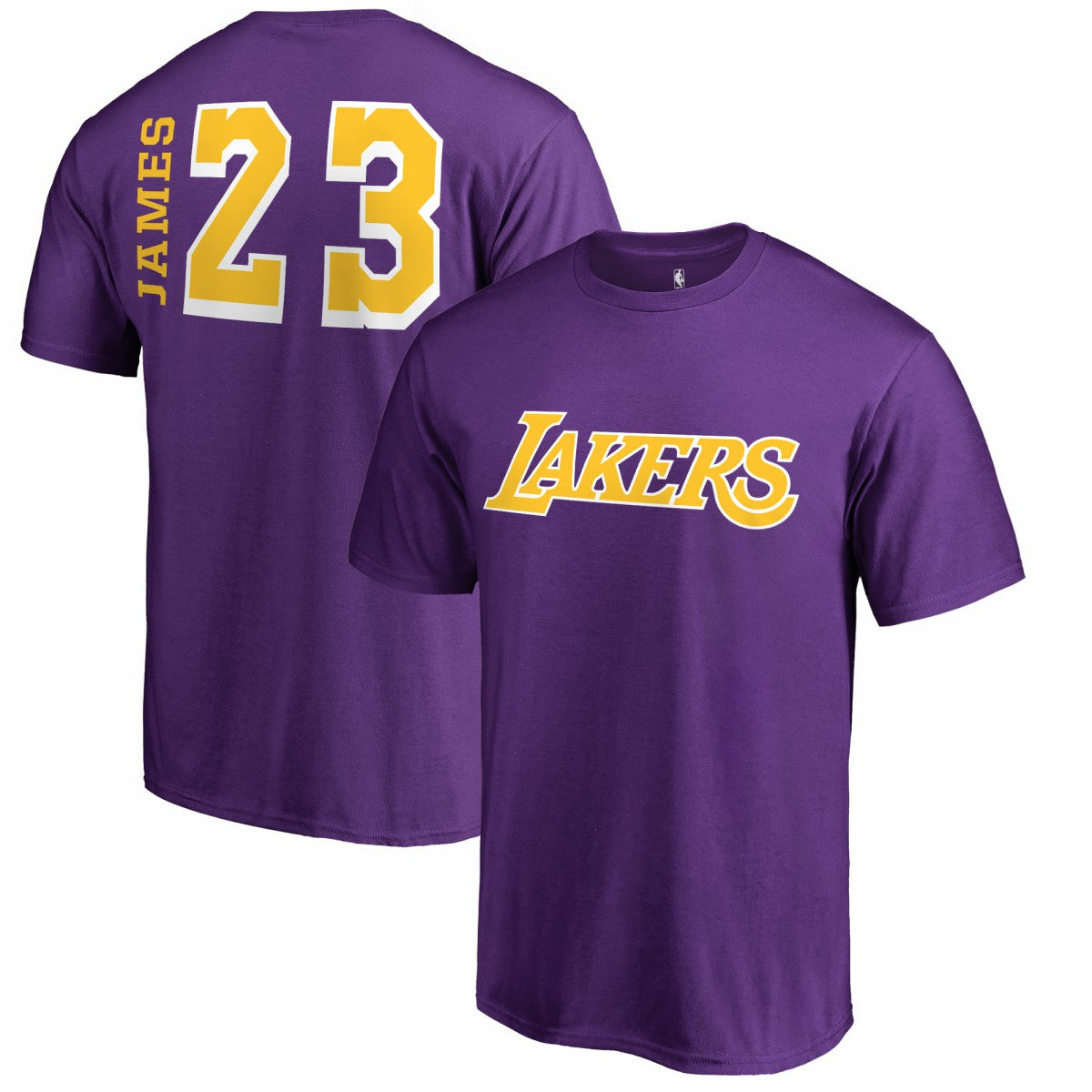 Purple LeBron James Los Angeles Lakers Sidesweep Name & Number T-Shirt | NBA