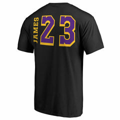 Black LeBron James Los Angeles Lakers Sidesweep Name & Number T-Shirt | NBA