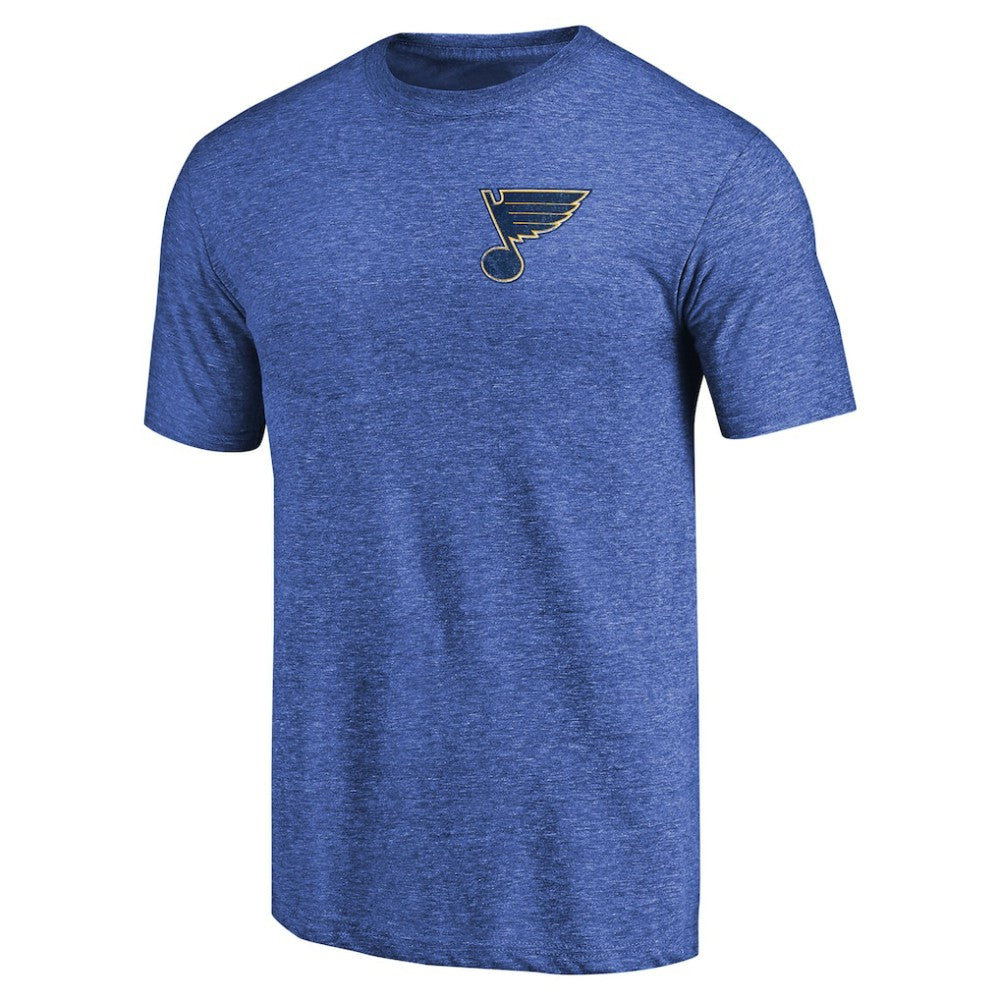 St. Louis Blues Primary Logo Left Chest Distressed Tri-Blend T-Shirt -  NHL T-shirts
