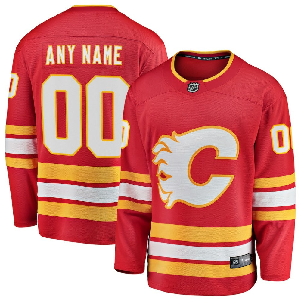 Calgary Flames Fanatics Home Breakaway Custom Jersey -  NHL Jerseys