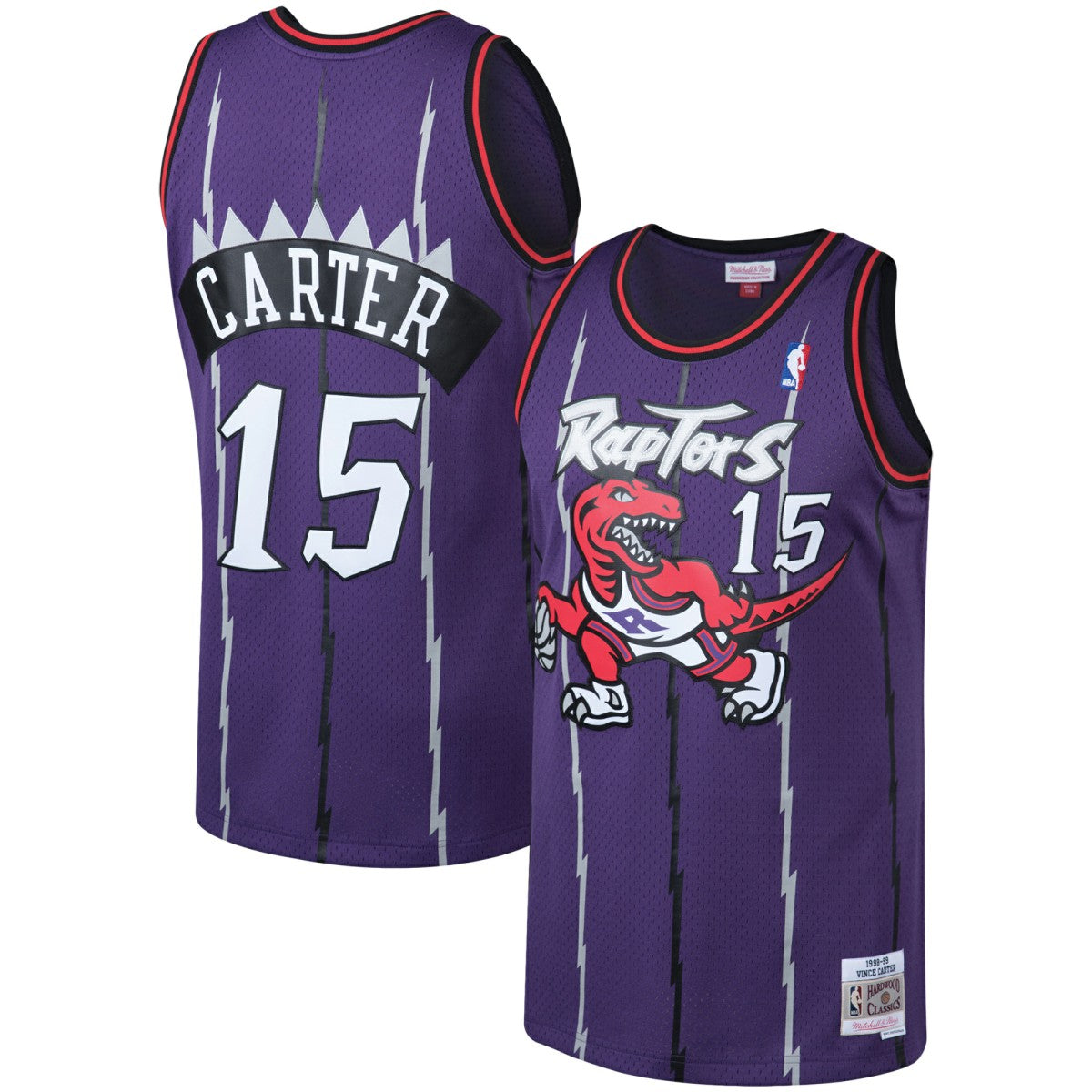 Purple Vince Carter Toronto Raptors 1998/99 Big & Tall Hardwood Classics Swingman Jersey | NBA