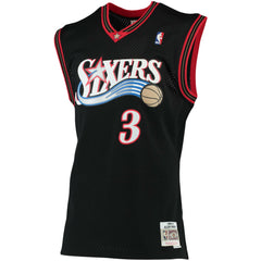 Black Allen Iverson Philadelphia 76ers 2000/01 Big & Tall Hardwood Classics Swingman Jersey | NBA