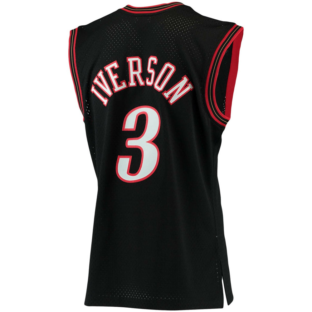 Black Allen Iverson Philadelphia 76ers 2000/01 Big & Tall Hardwood Classics Swingman Jersey | NBA