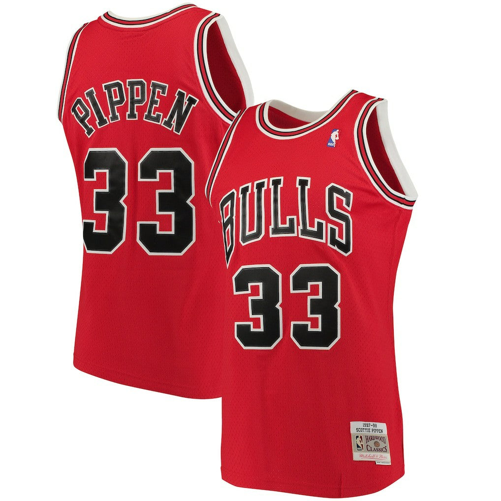 Red Scottie Pippen Chicago Bulls 1997/98 Big & Tall Hardwood Classics Swingman Jersey sale | NBA