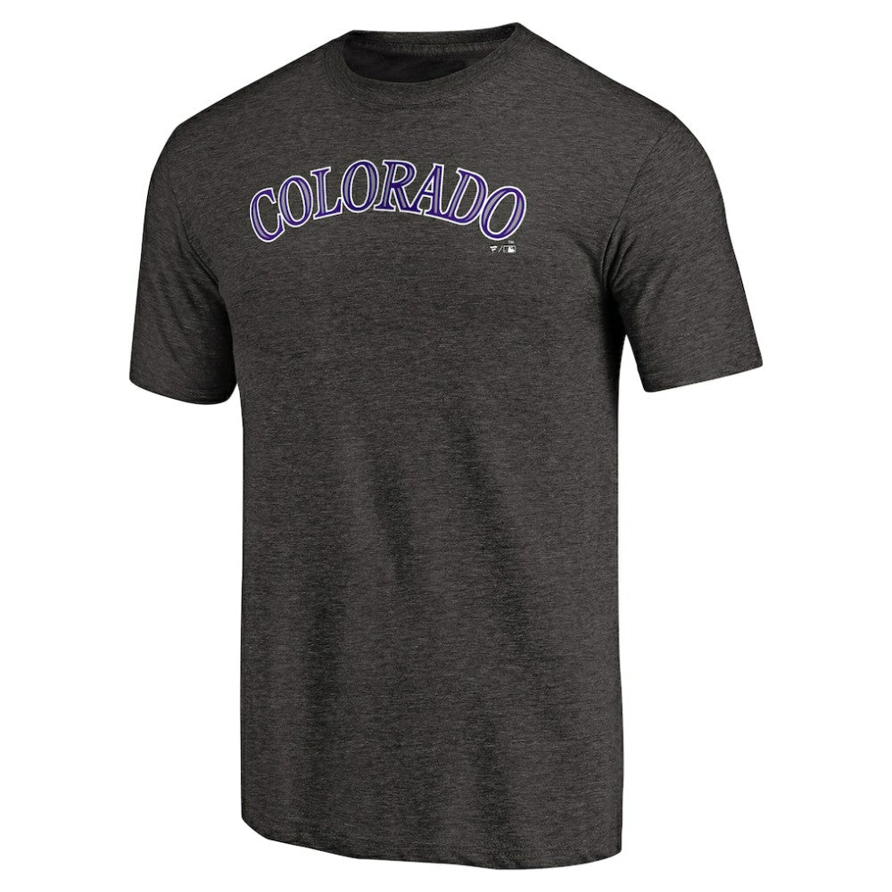 Colorado Rockies Team Wordmark Tri-Blend T-Shirt - MLB T-shirts