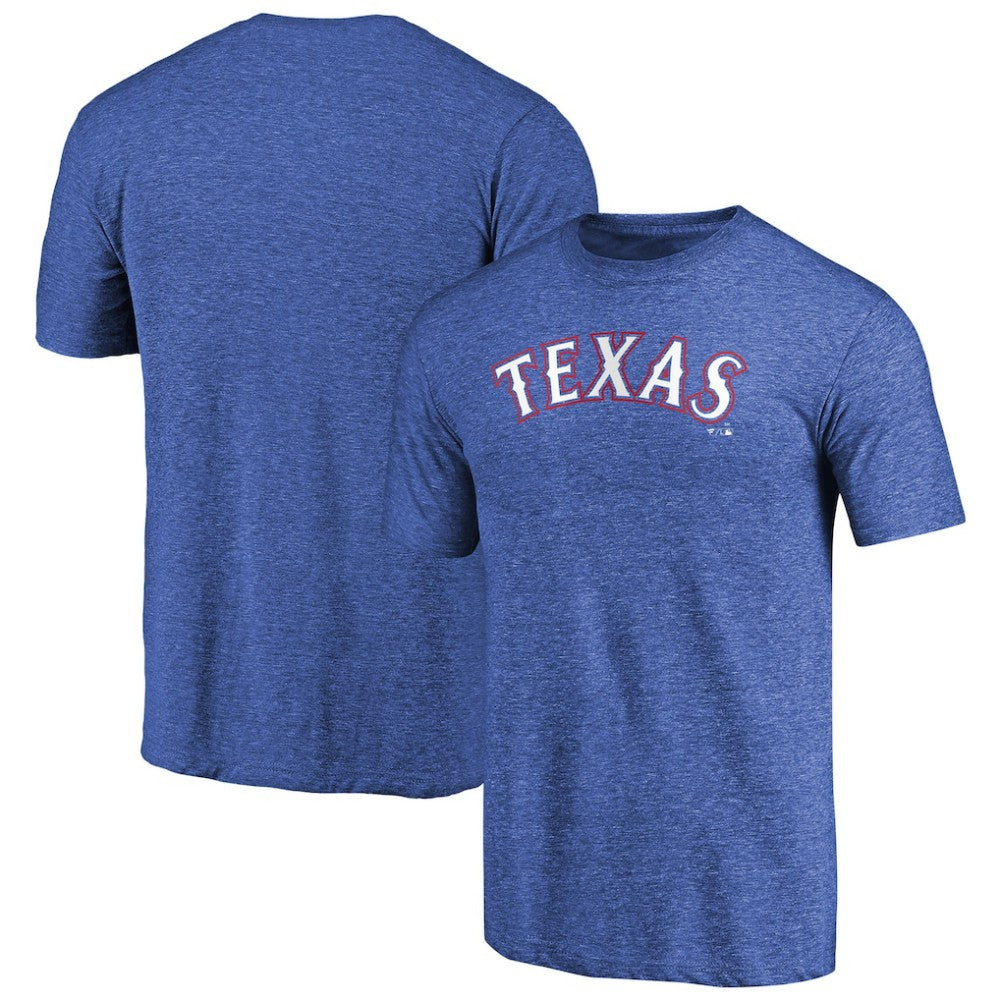 Texas Rangers Team Wordmark Tri-Blend T-Shirt - MLB T-shirts