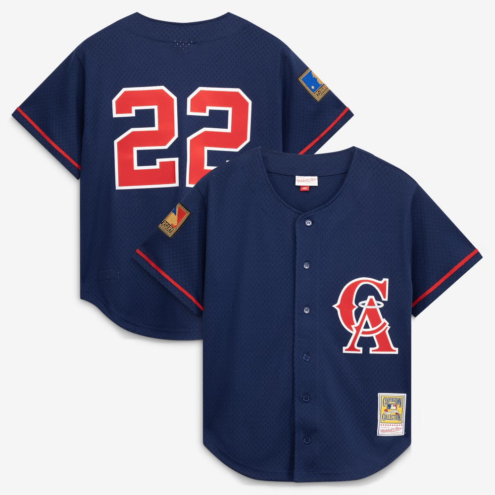 Bo Jackson California Angels Mitchell & Ness Cooperstown Collection Mesh Batting Practice Button-Up Jersey - MLB Jerseys