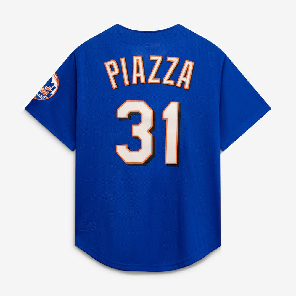 Mike Piazza New York Mets Mitchell & Ness Cooperstown Collection Mesh Batting Practice Button-Up Jersey - MLB Jerseys