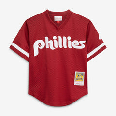 Lenny Dykstra Philadelphia Phillies Mitchell & Ness Youth Cooperstown Collection Mesh Batting Practice Jersey - MLB Jerseys