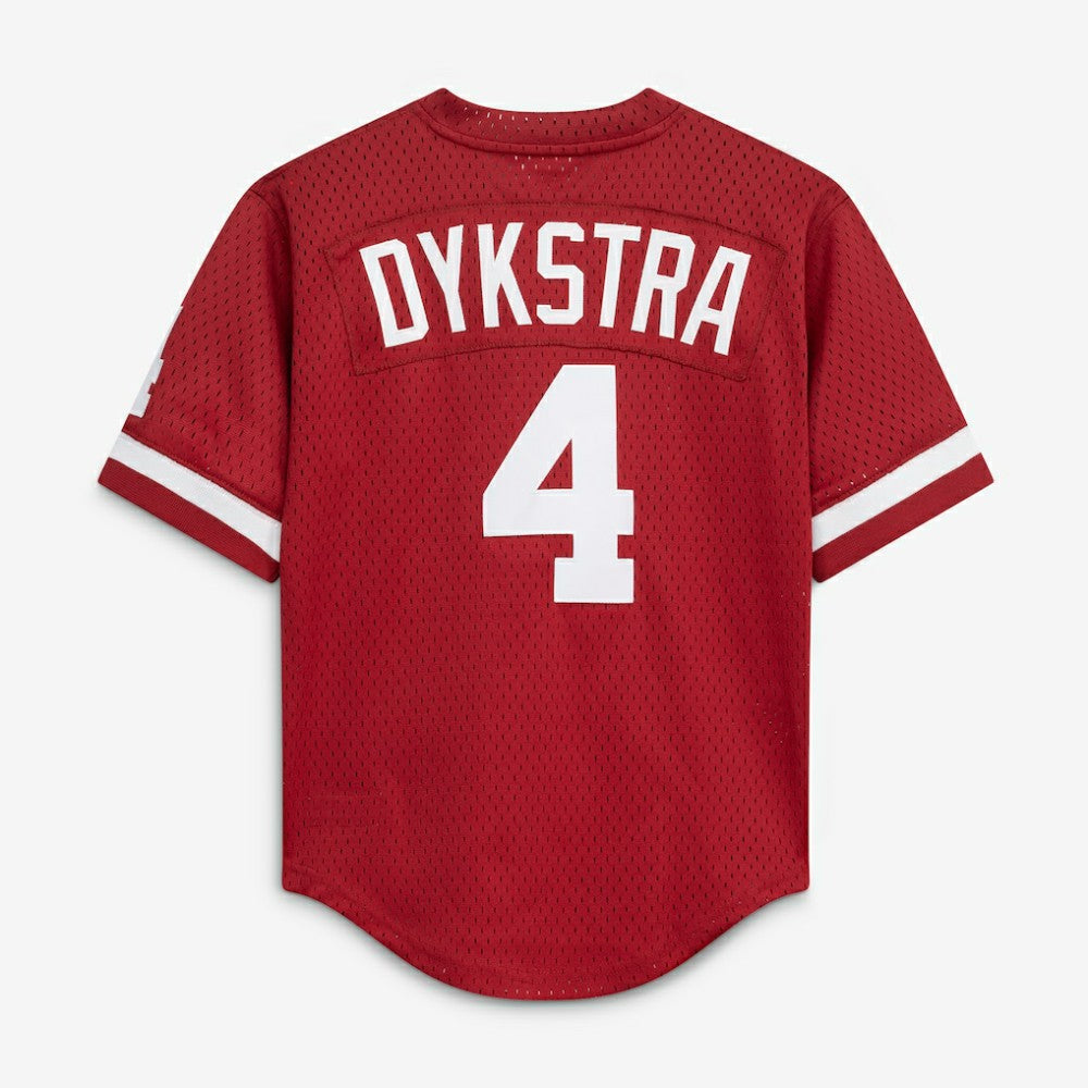 Lenny Dykstra Philadelphia Phillies Mitchell & Ness Youth Cooperstown Collection Mesh Batting Practice Jersey - MLB Jerseys