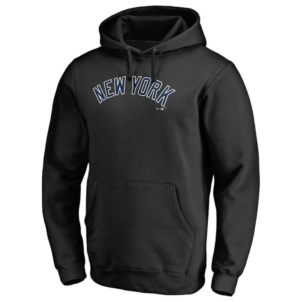 New York Yankees Official Wordmark Fitted Pullover Hoodie - MLB Hoodies