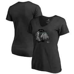 Chicago Blackhawks Women's Core Smoke V-Neck T-Shirt -  NHL T-shirts