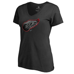 Detroit Red Wings Women's Core Smoke V-Neck T-Shirt -  NHL T-shirts