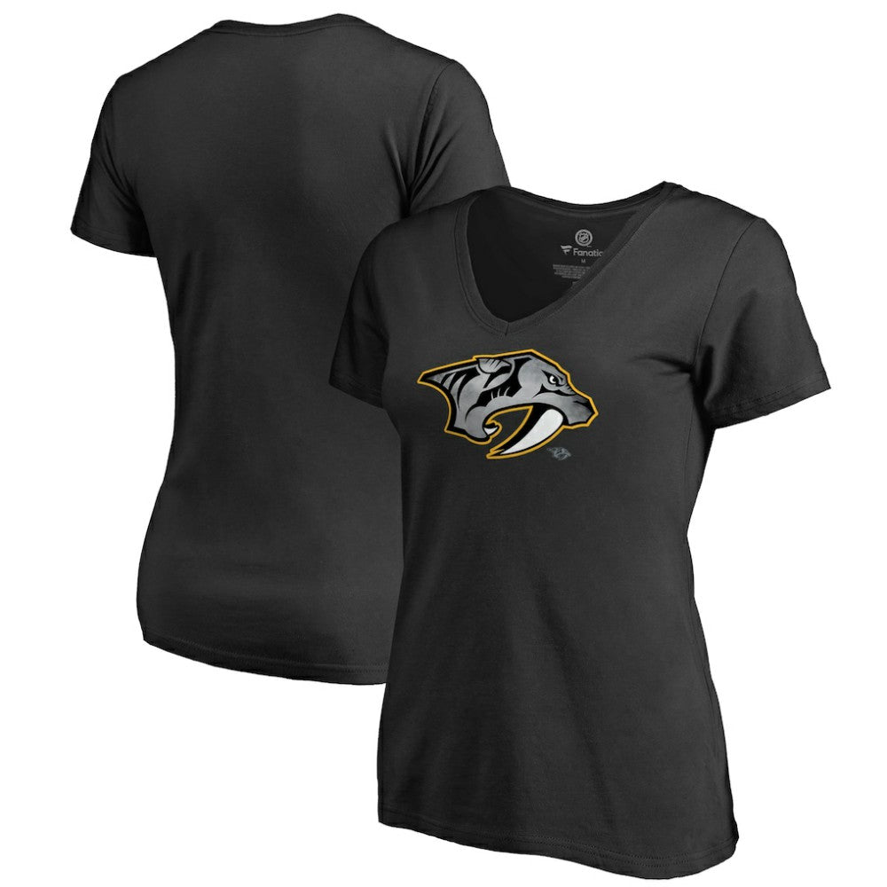 Nashville Predators Women's Core Smoke V-Neck T-Shirt -  NHL T-shirts