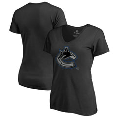 Vancouver Canucks Women's Core Smoke V-Neck T-Shirt -  NHL T-shirts