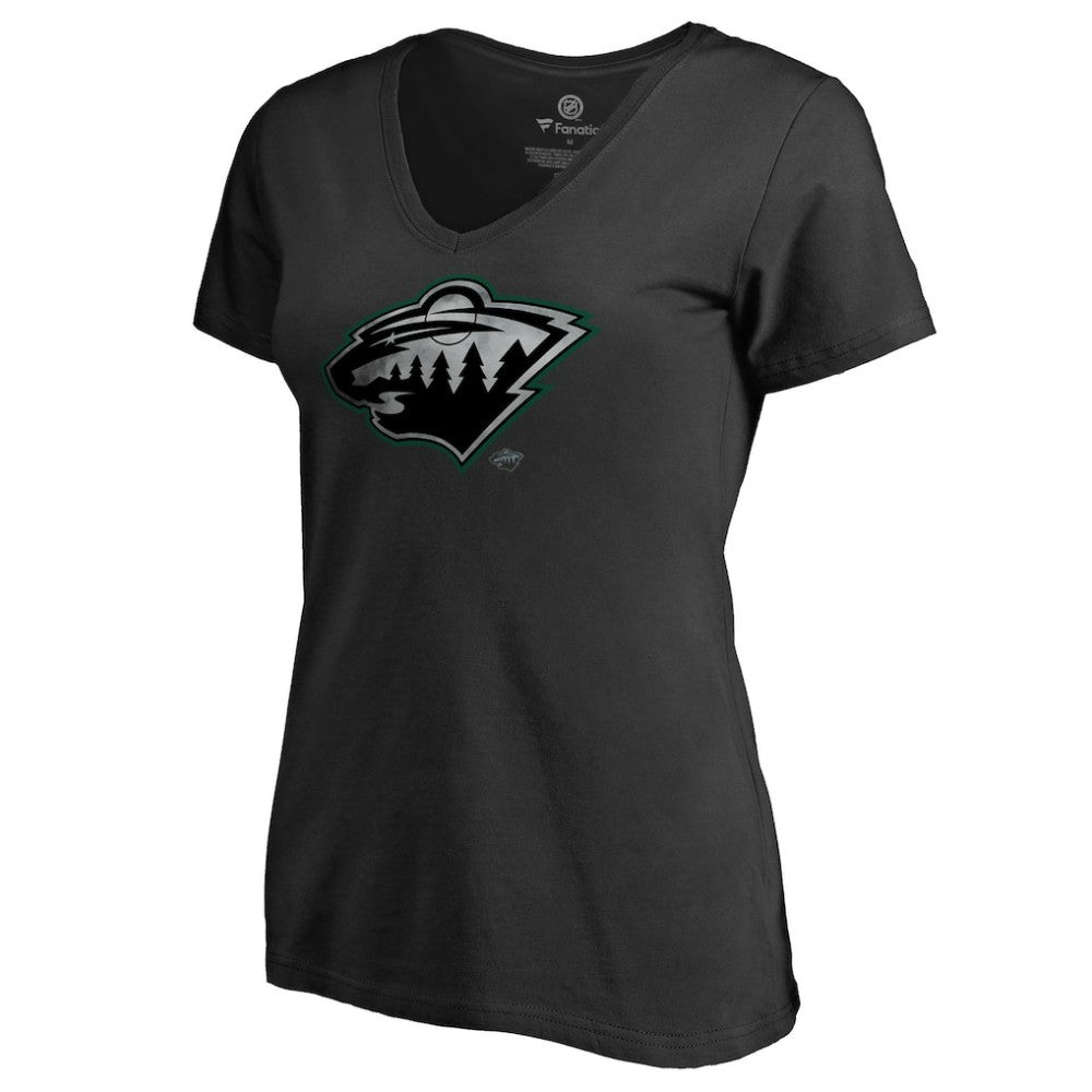 Minnesota Wild Women's Core Smoke V-Neck T-Shirt -  NHL T-shirts