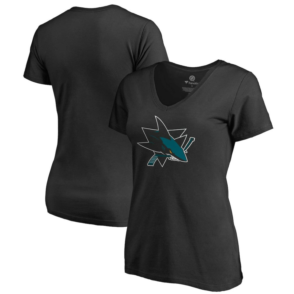 San Jose Sharks Women's Team Alternate V-Neck T-Shirt -  NHL T-shirts