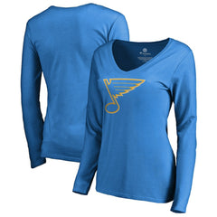 St. Louis Blues Women's Team Alternate Long Sleeve V-Neck T-Shirt -  NHL T-shirts