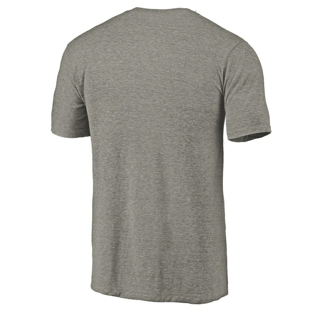 Gray New York Knicks Primary Logo Left Chest Distressed Tri-Blend T-Shirt | NBA