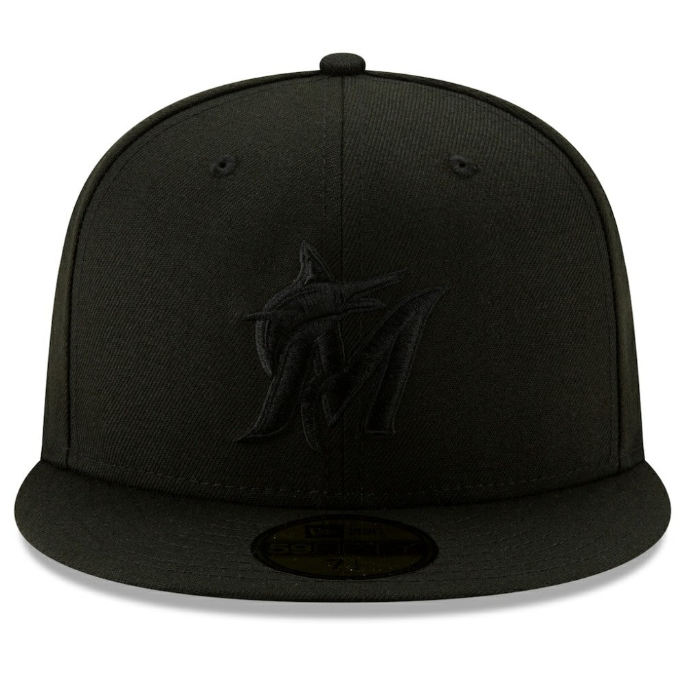 Miami Marlins New Era 2019 Black-on-Black 59FIFTY Fitted Hat - MLB Hats