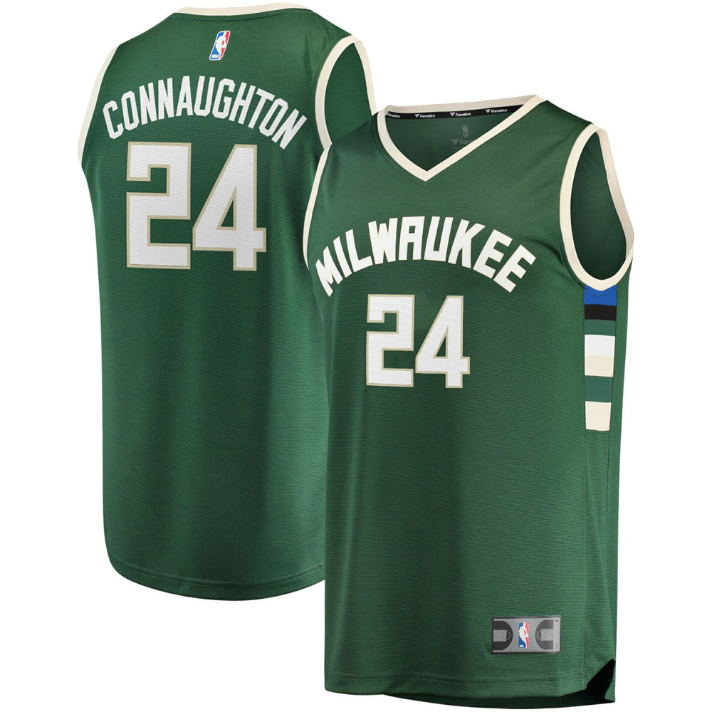 Hunter Green Pat Connaughton Milwaukee Bucks Fast Break Replica Jersey | NBA