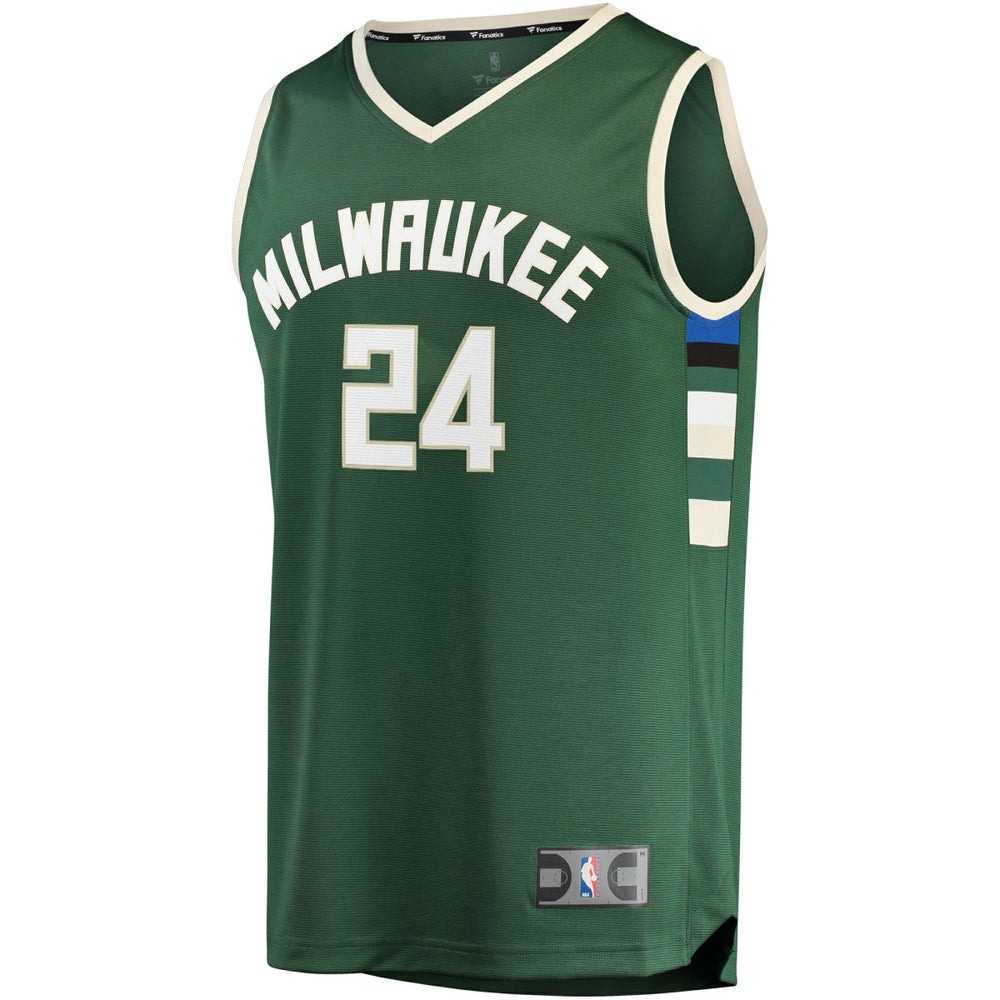 Hunter Green Pat Connaughton Milwaukee Bucks Fast Break Replica Jersey | NBA