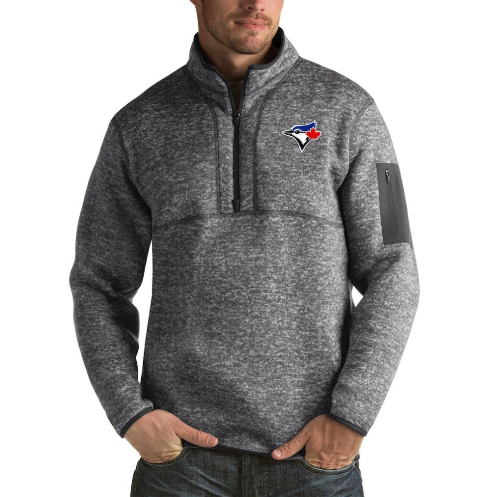 Toronto Blue Jays Antigua Fortune Big & Tall Quarter-Zip Pullover Jacket - MLB Jackets