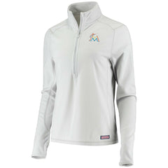 Miami Marlins Vineyard Vines Women's Performance Grid Half-Zip Pullover Top - MLB Pullover