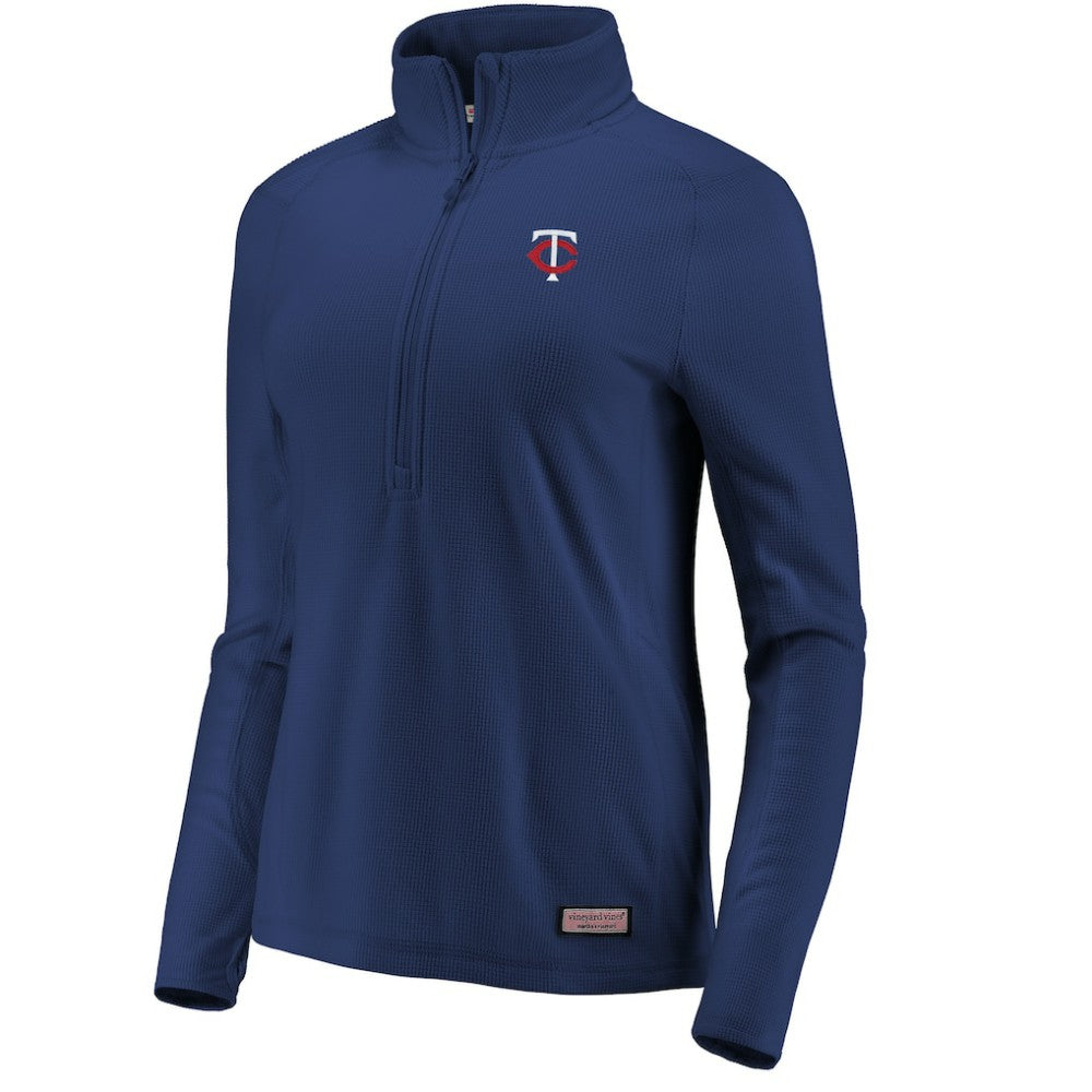 Minnesota Twins Vineyard Vines Women's Performance Grid Half-Zip Pullover Top - MLB Pullover