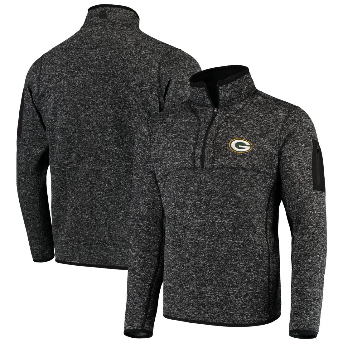 Green Bay Packers Antigua Fortune Quarter-Zip Pullover Jacket | NFL New
