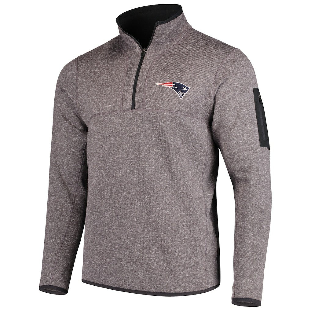 New England Patriots Antigua Fortune Quarter-Zip Pullover Jacket | NFL New