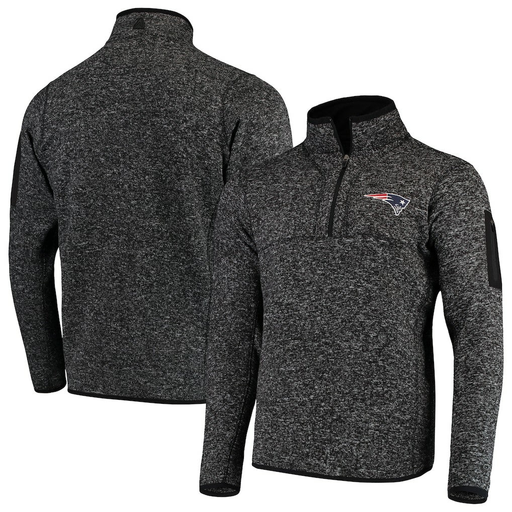 New England Patriots Antigua Fortune Quarter-Zip Pullover Jacket | NFL US