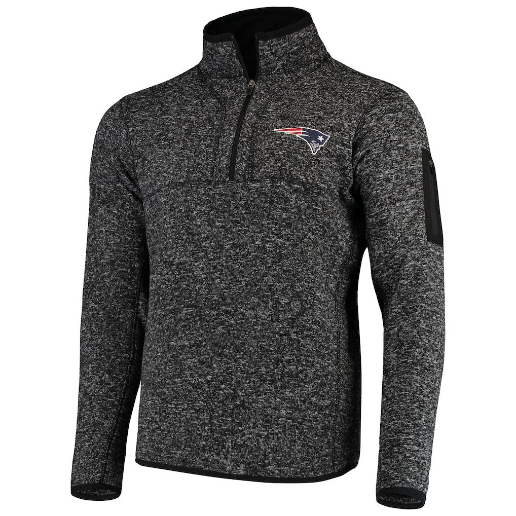 New England Patriots Antigua Fortune Quarter-Zip Pullover Jacket | NFL US