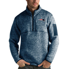 New England Patriots Antigua Fortune Quarter-Zip Pullover Jacket | NFL New
