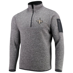 New Orleans Saints Antigua Fortune Quarter-Zip Pullover Jacket | NFL On sale