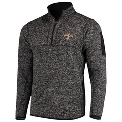 New Orleans Saints Antigua Fortune Quarter-Zip Pullover Jacket | NFL Online