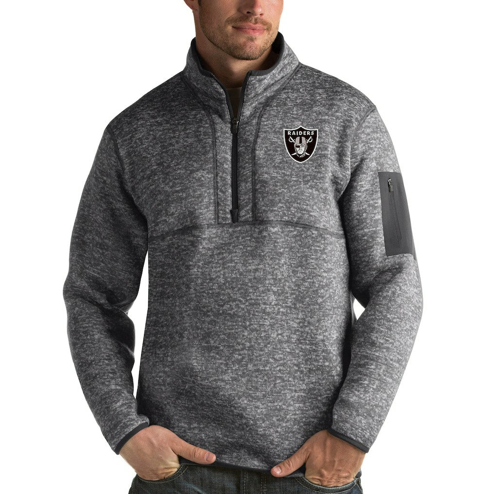 Las Vegas Raiders Antigua Fortune Quarter-Zip Pullover Jacket | NFL Hot