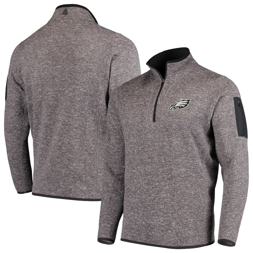 Philadelphia Eagles Antigua Fortune Quarter-Zip Pullover Jacket | NFL Outlet