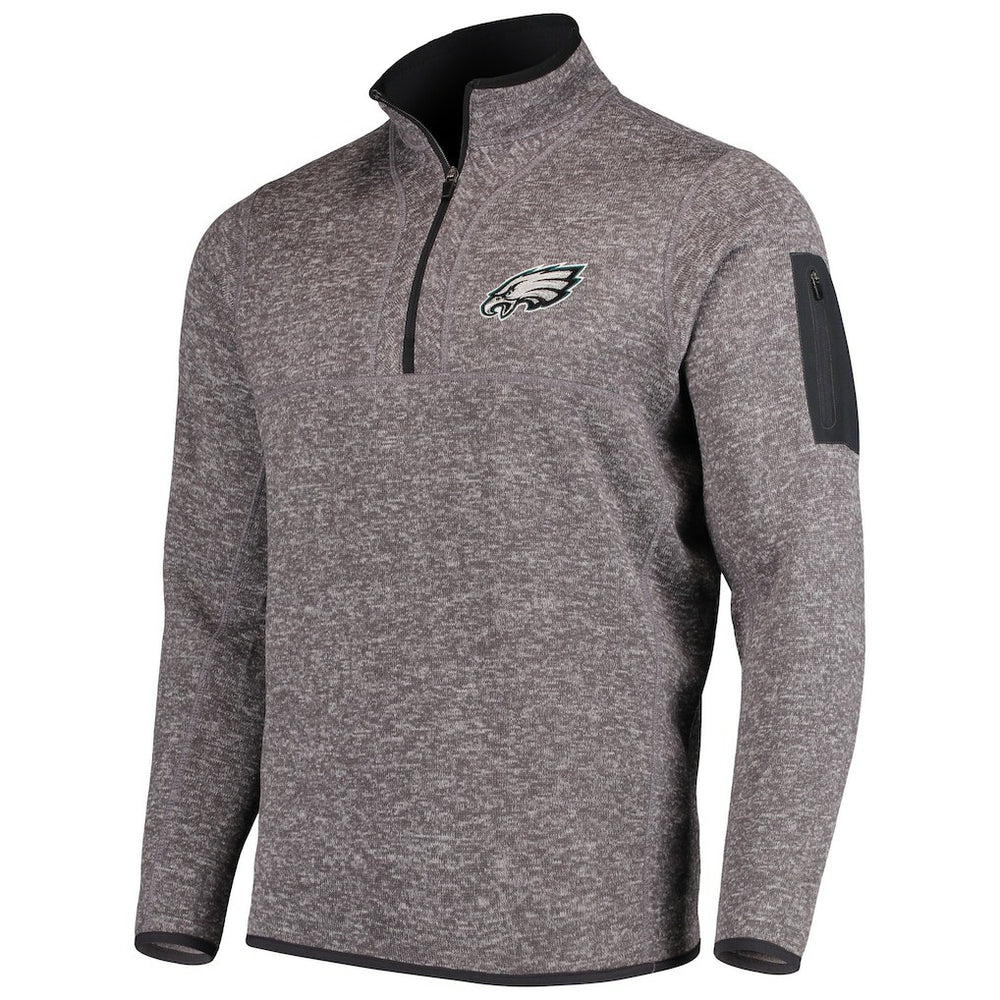 Philadelphia Eagles Antigua Fortune Quarter-Zip Pullover Jacket | NFL Outlet
