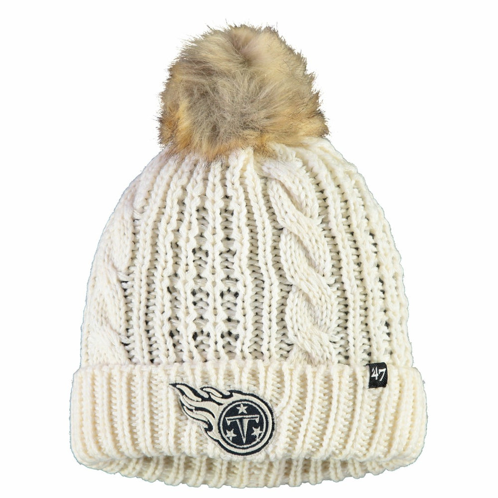 Tennessee Titans '47 Women's Meeko Cuffed Knit Hat With Pom | NFL Outlet