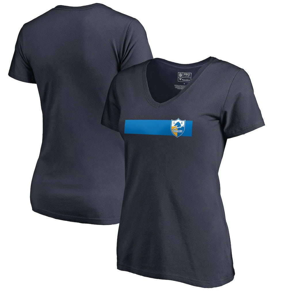 Los Angeles Chargers Women's Retro Shield Logo V-Neck T-Shirt | NFL Online