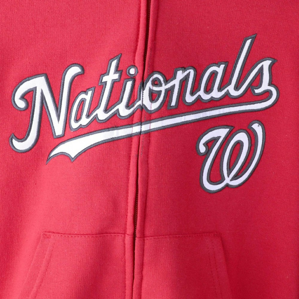 Washington Nationals Youth Team Color Wordmark Full-Zip Hoodie - MLB Hoodies