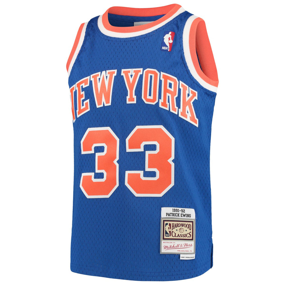Blue Patrick Ewing New York Knicks Youth Hardwood Classics Swingman Throwback Jersey | NBA