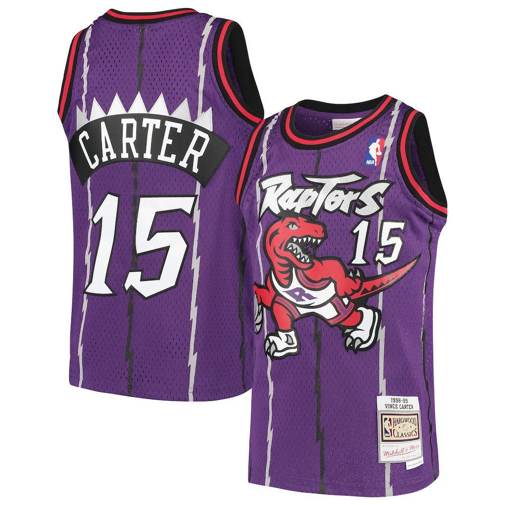 Purple Vince Carter Toronto Raptors Youth 1998/99 Hardwood Classics Swingman Throwback Jersey | NBA