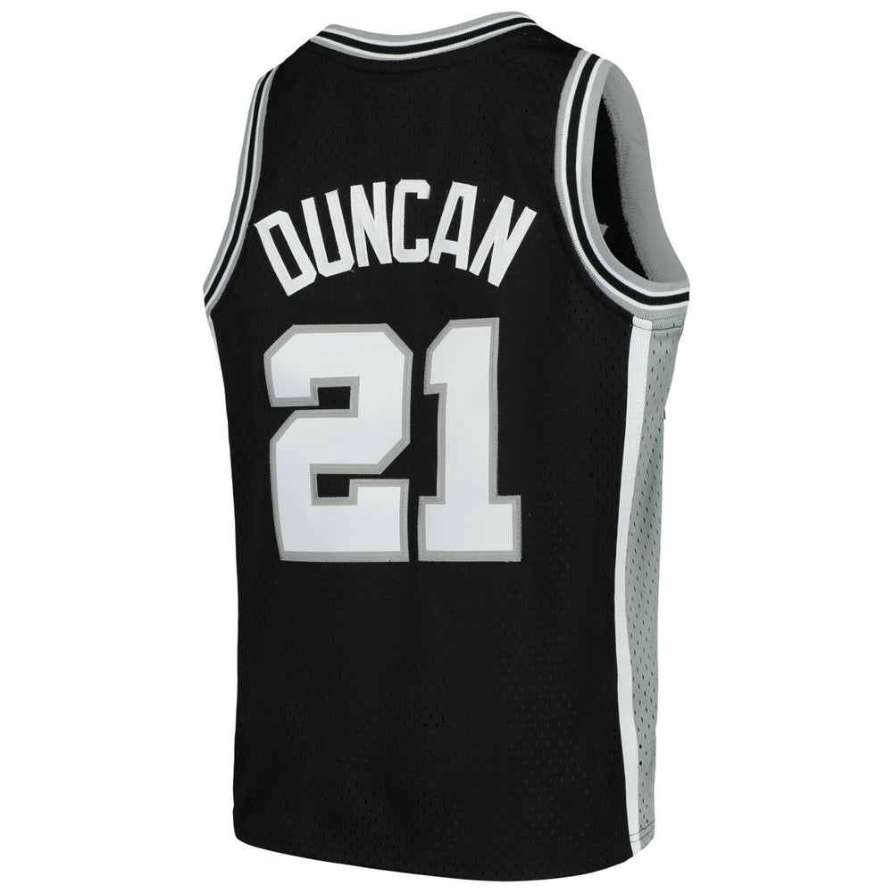 Black Tim Duncan San Antonio Spurs Youth Swingman Throwback Jersey | NBA