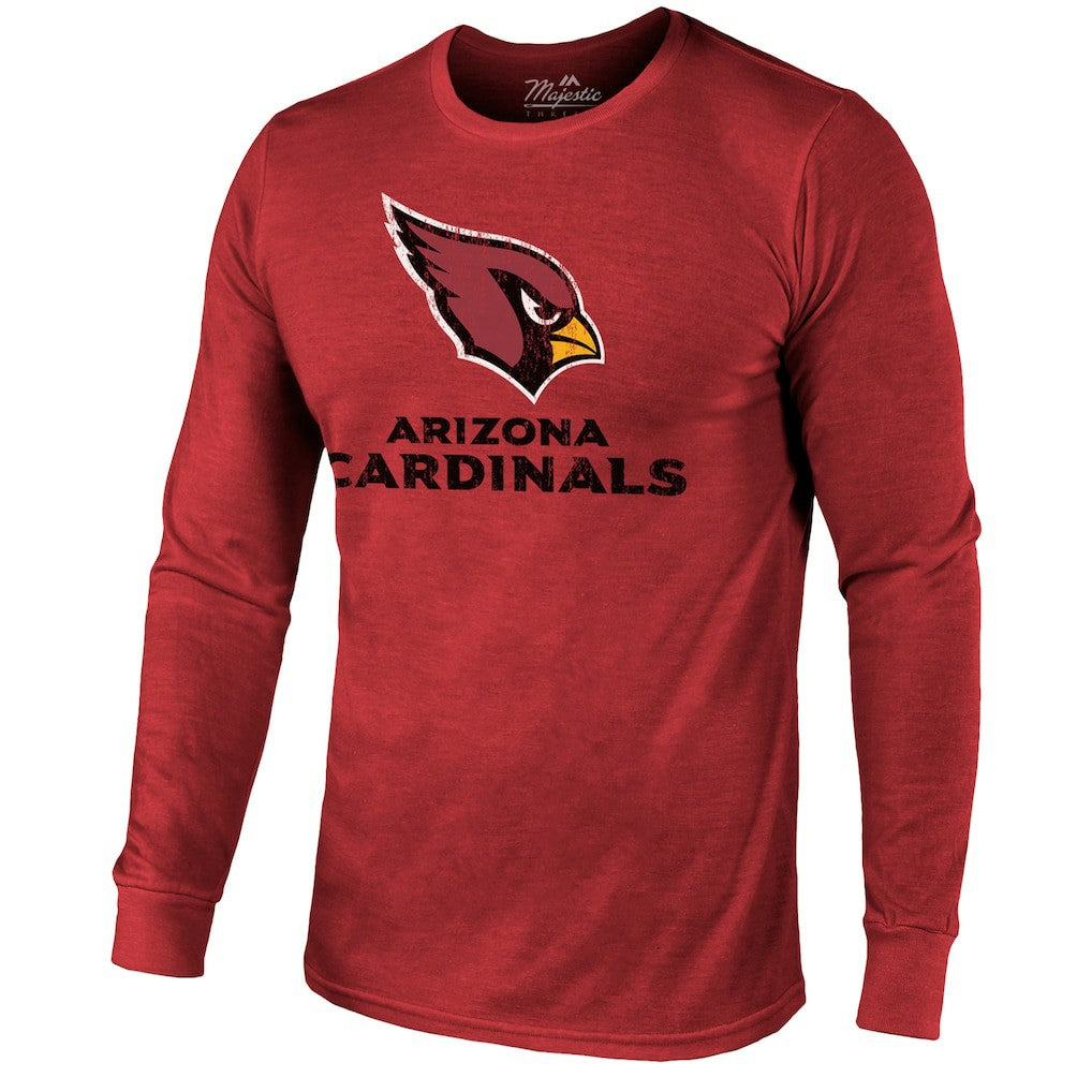 Arizona Cardinals Majestic Threads Lockup Tri-Blend Long Sleeve T-Shirt | NFL Discount