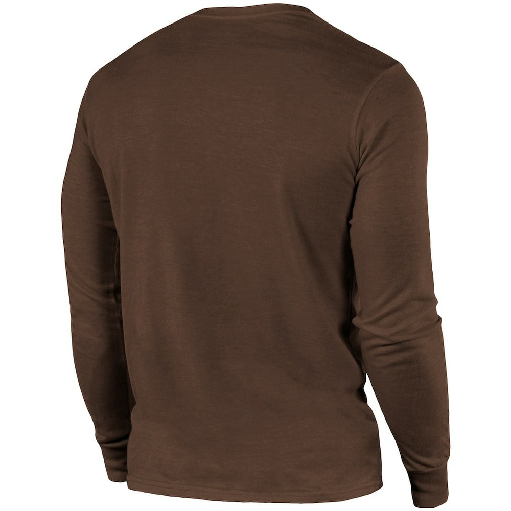 Cleveland Browns Majestic Threads Lockup Tri-Blend Long Sleeve T-Shirt | NFL Discount