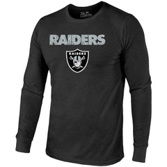 Las Vegas Raiders Majestic Threads Lockup Tri-Blend Long Sleeve T-Shirt | NFL Online