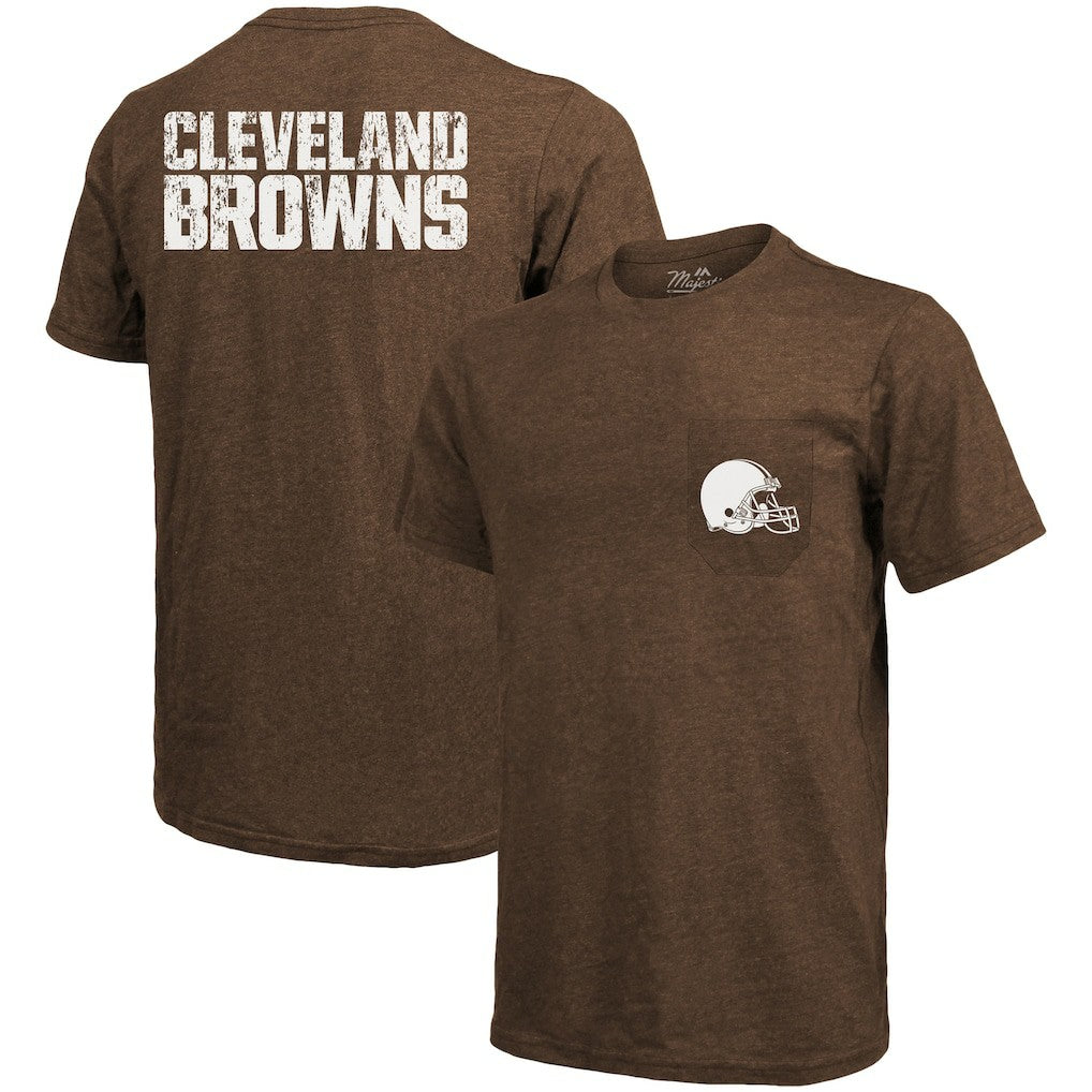 Cleveland Browns Majestic Threads Tri-Blend Pocket T-Shirt | NFL US