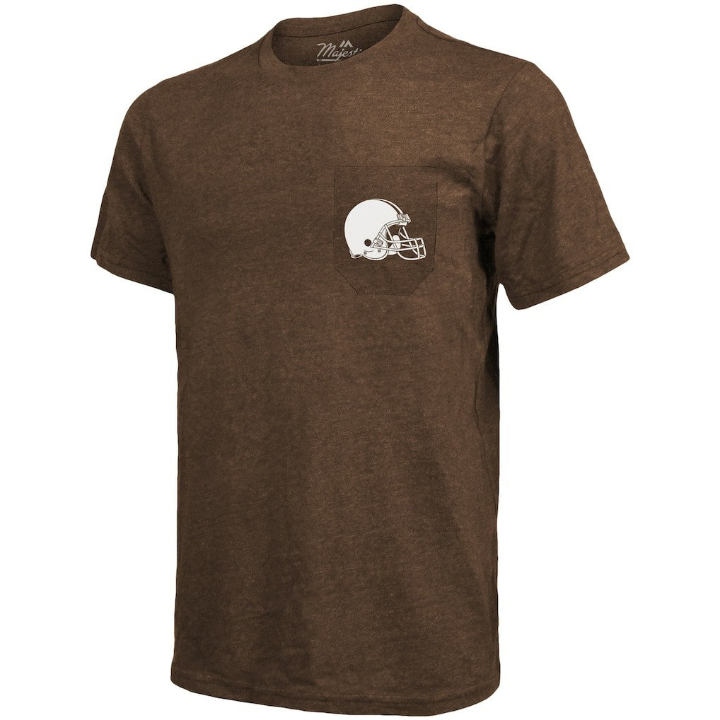 Cleveland Browns Majestic Threads Tri-Blend Pocket T-Shirt | NFL US